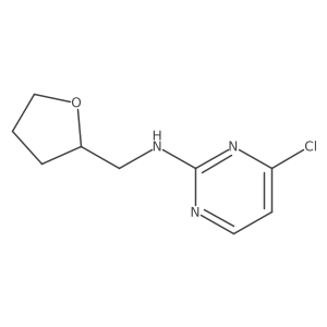 4-Chloro-N-[[(2S)-tetrahydro-2-furanyl]methyl]-2-pyrimidinamine Structure