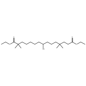 8-Hydroxy-2,2,12,12-tetramethylpentadecanedioic acid diethyl ester Structure