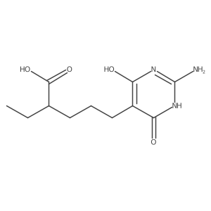 5-(2-Amino-4,6-dihydroxy-5-pyrimidinyl)-2-ethylpentanoic acid结构式