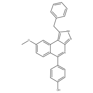 4-[8-(Methyloxy)-1-(phenylmethyl)-3h-pyrazolo[3,4-c]isoquinolin-5-yl]phenol Structure
