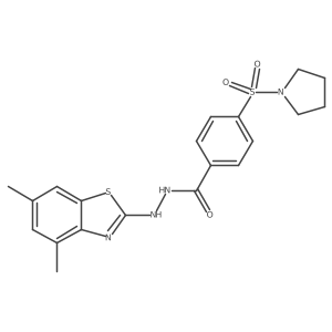 N'-(4,6-dimethylbenzo[d]thiazol-2-yl)-4-(pyrrolidin-1-ylsulfonyl)benzohydrazide Structure