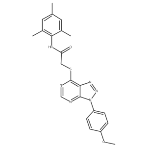 N-mesityl-2-((3-(4-methoxyphenyl)-3H-[1,2,3]triazolo[4,5-d]pyrimidin-7-yl)thio)acetamide Structure