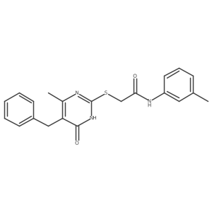 2-[(5-benzyl-4-hydroxy-6-methylpyrimidin-2-yl)thio]-N-(3-methylphenyl)acetamide Structure