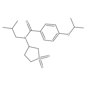 N-(1,1-dioxo-1lambda6-thiolan-3-yl)-N-(2-methylpropyl)-4-(propan-2-yloxy)benzamide结构式