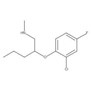 2-(2-Chloro-4-fluorophenoxy)-N-methyl-1-pentanamine Structure