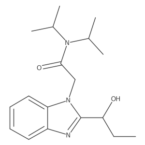 2-[2-(hydroxypropyl)benzimidazolyl]-N,N-bis(methylethyl)acetamide Structure