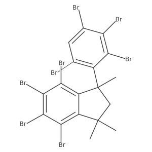 4,5,6,7-tetrabromo-1,1,3-trimethyl-3-(2,3,4,6-tetrabromophenyl)-2,3-dihydro-1H-indene Structure