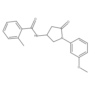 N-[1-(3-methoxyphenyl)-5-oxopyrrolidin-3-yl]-2-methylbenzamide Structure