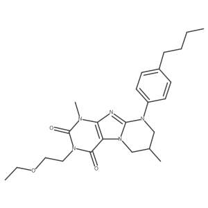 9-(4-butylphenyl)-3-(2-ethoxyethyl)-1,7-dimethyl-1H,2H,3H,4H,6H,7H,8H,9H-pyrimido[1,2-g]purine-2,4-dione Structure