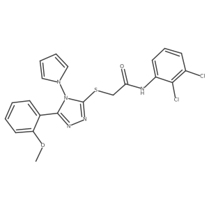 N-(2,3-dichlorophenyl)-2-{[5-(2-methoxyphenyl)-4-(1H-pyrrol-1-yl)-4H-1,2,4-triazol-3-yl]sulfanyl}acetamide Structure