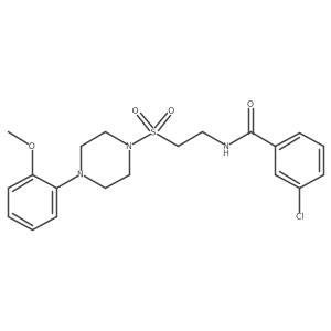 3-chloro-N-(2-((4-(2-methoxyphenyl)piperazin-1-yl)sulfonyl)ethyl)benzamide Structure