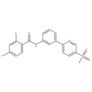2,4-difluoro-N-(3-(6-(methylsulfonyl)pyridazin-3-yl)phenyl)benzamide结构式