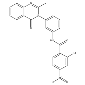 2-chloro-N-(3-(2-methyl-4-oxoquinazolin-3(4H)-yl)phenyl)-4-nitrobenzamide Structure
