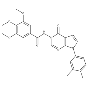 N-(1-(3,4-dimethylphenyl)-4-oxo-1H-pyrazolo[3,4-d]pyrimidin-5(4H)-yl)-3,4,5-trimethoxybenzamide Structure
