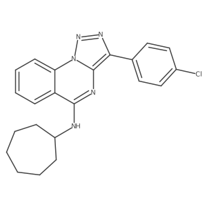 3-(4-chlorophenyl)-N-cycloheptyl-[1,2,3]triazolo[1,5-a]quinazolin-5-amine结构式