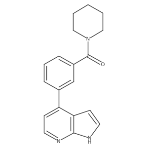 Piperidin-1-yl-[3-(1h-pyrrolo[2,3-b]pyridin-4-yl)-phenyl]-methanone结构式