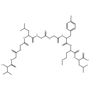 L-Valylglycylglycyl-L-leucylglycylglycyl-L-tyrosyl-L-methionyl-L-leucine Structure