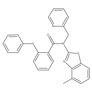 N-(4-methylbenzo[d]thiazol-2-yl)-2-phenoxy-N-(pyridin-2-ylmethyl)benzamide Structure