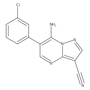 7-Amino-6-(3-chlorophenyl)pyrazolo[1,5-a]pyrimidine-3-carbonitrile结构式