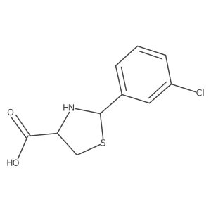 (2R)-2-(3-Chlorophenyl)thiazolidine-4-carboxylic acid Structure