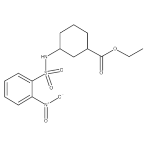 Ethyl (1S,3R)-3-[[(2-nitrophenyl)sulfonyl]amino]cyclohexanecarboxylate Structure