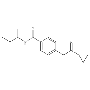 N-(sec-butyl)-4-[(cyclopropylcarbonyl)amino]benzamide结构式