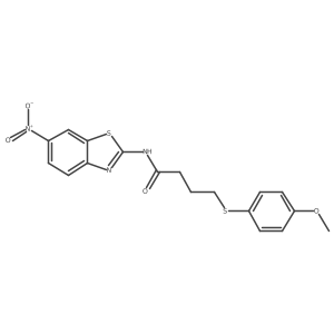 4-((4-methoxyphenyl)thio)-N-(6-nitrobenzo[d]thiazol-2-yl)butanamide Structure