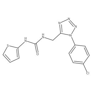 1-((1-(4-chlorophenyl)-1H-tetrazol-5-yl)methyl)-3-(thiophen-2-yl)urea Structure