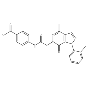 4-(2-(4-methyl-7-oxo-1-(o-tolyl)-1H-pyrazolo[3,4-d]pyridazin-6(7H)-yl)acetamido)benzamide Structure