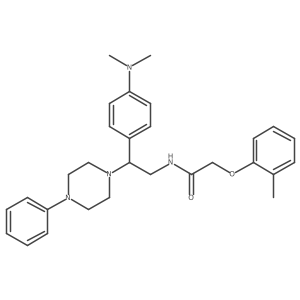 N-(2-(4-(dimethylamino)phenyl)-2-(4-phenylpiperazin-1-yl)ethyl)-2-(o-tolyloxy)acetamide Structure