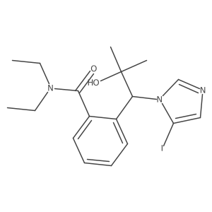 N,N-Diethyl-2-[2-hydroxy-1-(5-iodo-imidazol-1-yl)-2-methyl-propyl]-benzamide Structure
