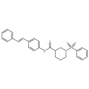 (E)-N-(4-(phenyldiazenyl)phenyl)-1-(phenylsulfonyl)piperidine-3-carboxamide Structure