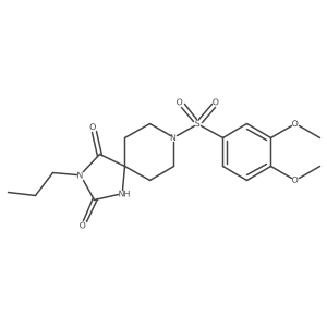 8-(3,4-Dimethoxybenzenesulfonyl)-3-propyl-1,3,8-triazaspiro[4.5]decane-2,4-dione结构式