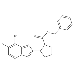 (S)-benzyl-2-(8-bromo-7-methylimidazo[1,2-a]pyridin-2-yl)pyrrolidine-1-carboxylate Structure