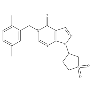 5-(2,5-dimethylbenzyl)-1-(1,1-dioxidotetrahydrothiophen-3-yl)-1H-pyrazolo[3,4-d]pyrimidin-4(5H)-one Structure