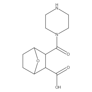 3-(1-Piperazinylcarbonyl)-7-oxabicyclo[2.2.1]heptane-2-carboxylic acid Structure