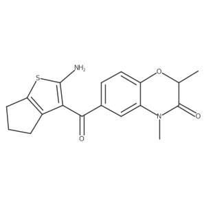 2H-1,4-Benzoxazin-3(4H)-one, 6-[(2-amino-5,6-dihydro-4H-cyclopenta[b]thien-3-yl)carbonyl]-2,4-dimethyl-结构式
