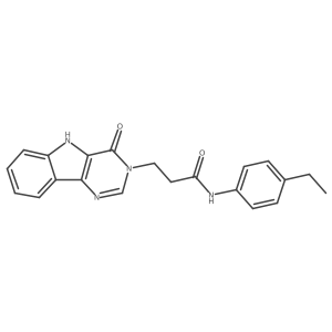 N-(4-ethylphenyl)-3-(4-oxo-4,5-dihydro-3H-pyrimido[5,4-b]indol-3-yl)propanamide Structure