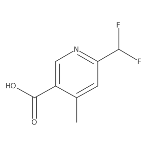 2-(Difluoromethyl)-4-methylpyridine-5-carboxylic acid Structure