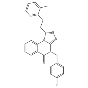 4-(4-fluorobenzyl)-1-[(2-methylbenzyl)thio][1,2,4]triazolo[4,3-a]quinazolin-5(4H)-one Structure
