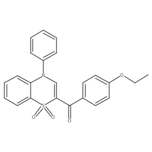 (1,1-dioxido-4-phenyl-4H-1,4-benzothiazin-2-yl)(4-ethoxyphenyl)methanone结构式