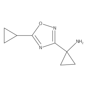 1-(5-Cyclopropyl-1,2,4-oxadiazol-3-yl)cyclopropanamine结构式