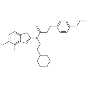 N-(5-Chloro-4-methyl-2-benzothiazolyl)-2-(4-ethoxyphenoxy)-N-[2-(4-morpholinyl)ethyl]acetamide Structure