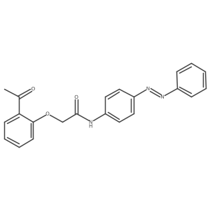 Acetamide, 2-(2-acetylphenoxy)-N-[4-(2-phenyldiazenyl)phenyl]- Structure