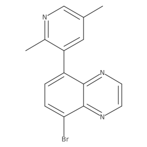 5-Bromo-8-(2,5-dimethyl-pyridin-3-yl)-quinoxaline结构式