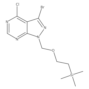 3-Bromo-4-chloro-1-[[2-(trimethylsilyl)ethoxy]methyl]-1H-pyrazolo[3,4-d]pyrimidine结构式