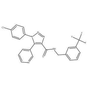 1-(4-chlorophenyl)-5-(pyridin-3-yl)-N-(3-(trifluoromethyl)benzyl)-1H-1,2,3-triazole-4-carboxamide结构式