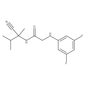 N-(1-cyano-1,2-dimethylpropyl)-2-[(3,5-difluorophenyl)amino]acetamide结构式