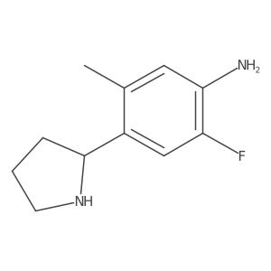 (R)-2-Fluoro-5-methyl-4-(pyrrolidin-2-yl)aniline Structure
