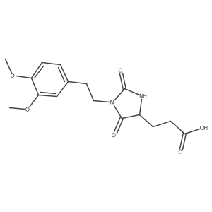 3-{1-[2-(3,4-Dimethoxyphenyl)ethyl]-2,5-dioxoimidazolidin-4-yl}propanoic acid Structure